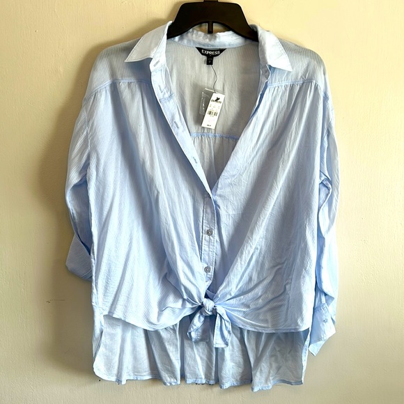 Express light blue button down NWT - Picture 1 of 6